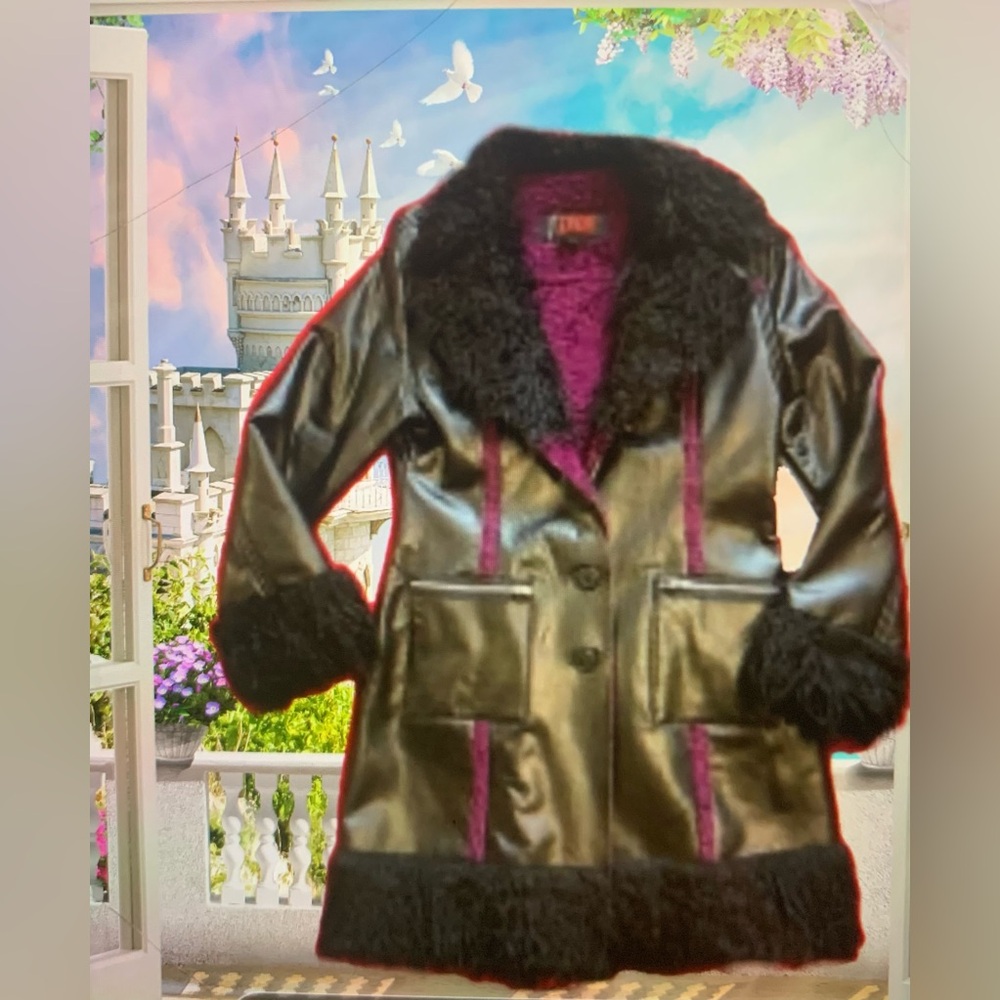Vintage TRIPP Black and Purple Reversible Jacket Coat 🖤🥀🦇